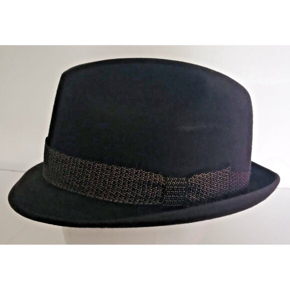 Vintage MALLORY Sam Snead Hat Fedora Style 6 7/8 Black Made in Canada Lined - Picture 5 of 16